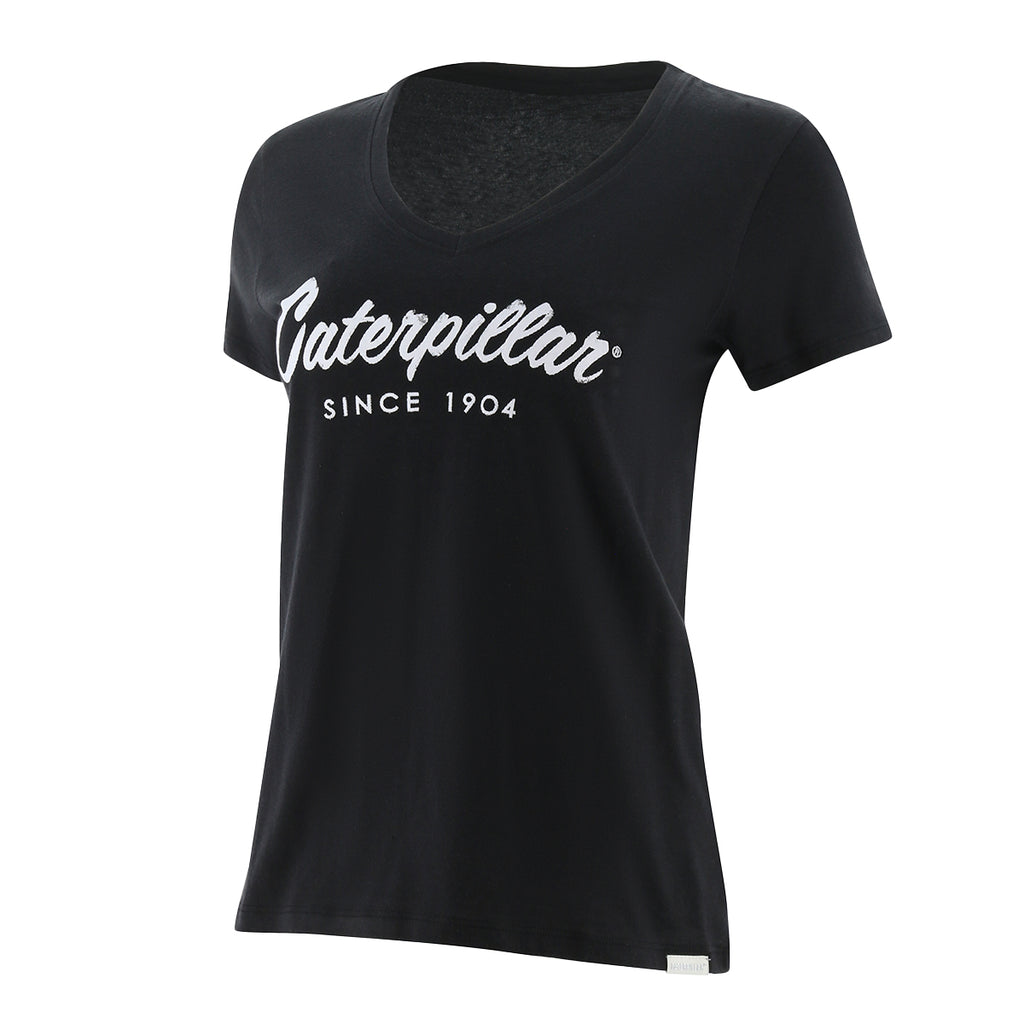 Camiseta Script V neck para Mujer