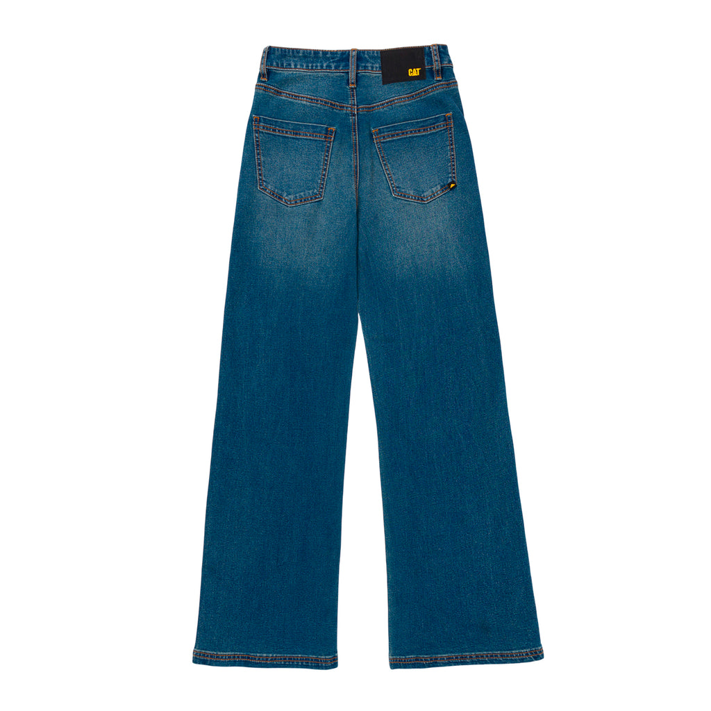 Jeans Triblend Wide Leg para mujer color azul