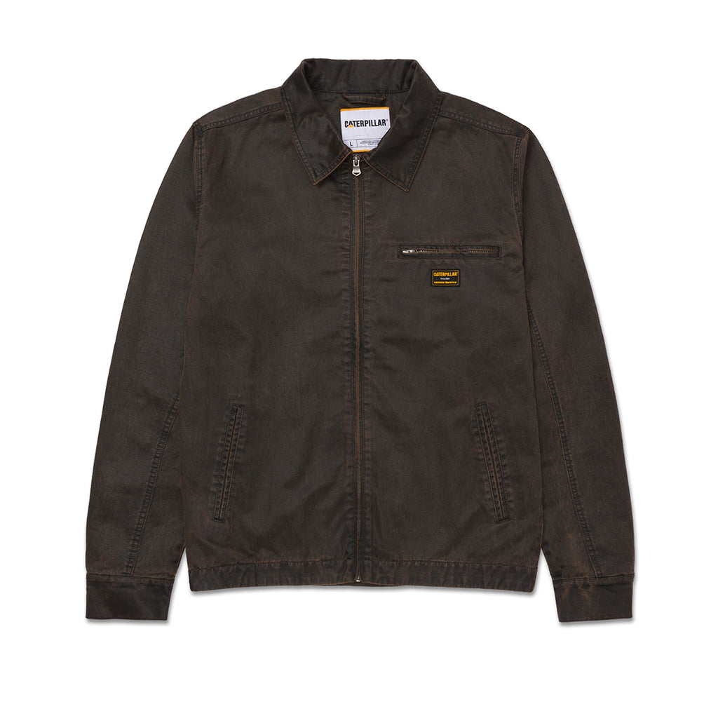 Jacket Waxed Chore para hombre color café
