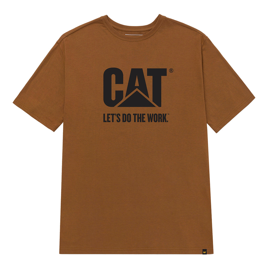 Camiseta Do The Work para hombre color café