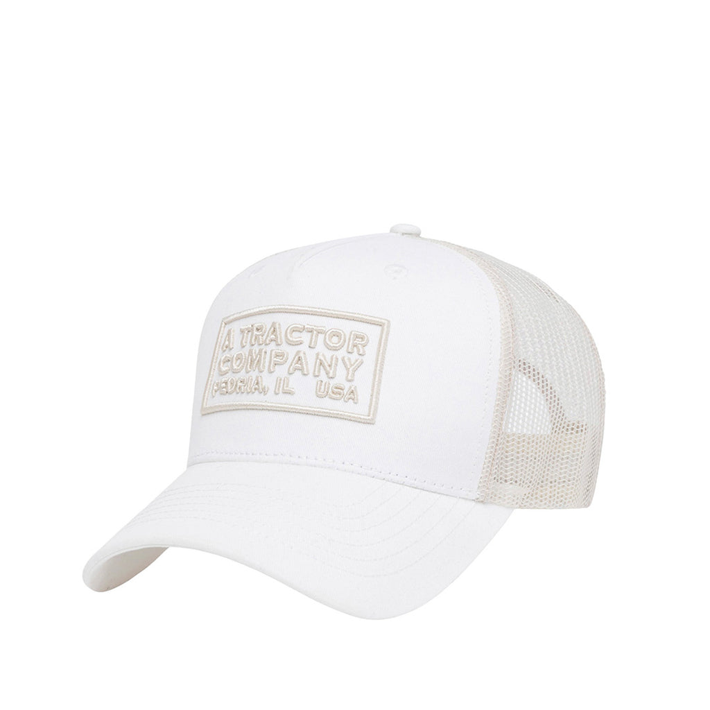 Gorra Tractor Company unisex color blanco