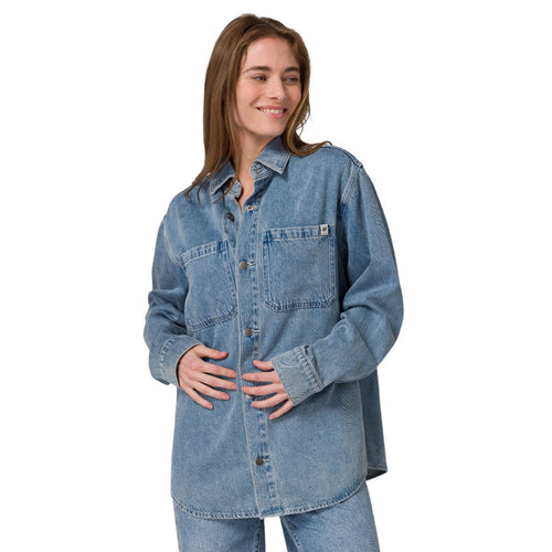 Camisa Oversized Denim para mujer color denim