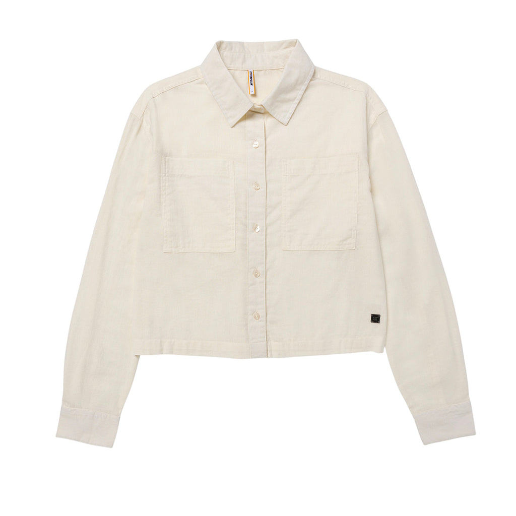 Camisa Lightweight Cropped para mujer color blanco