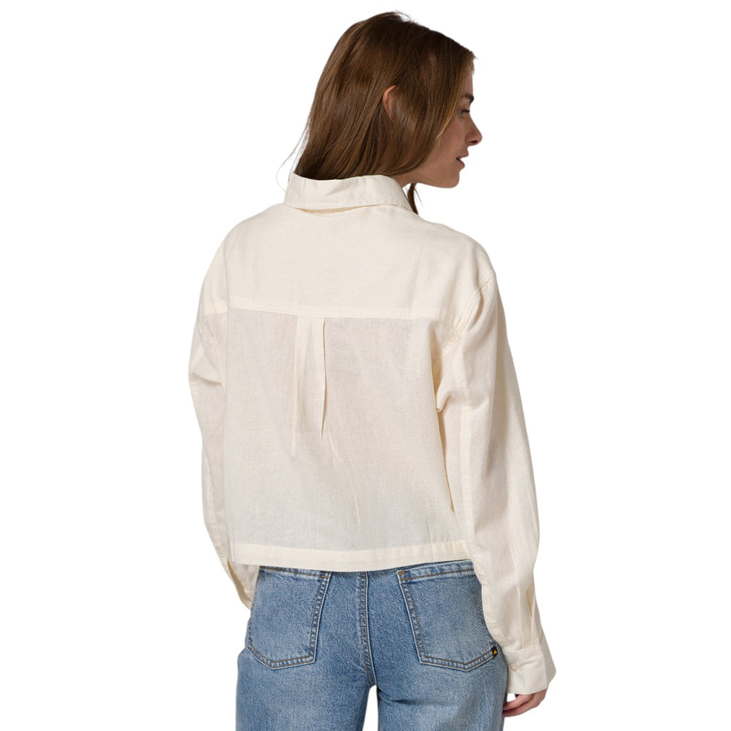 Camisa Lightweight Cropped para mujer color blanco