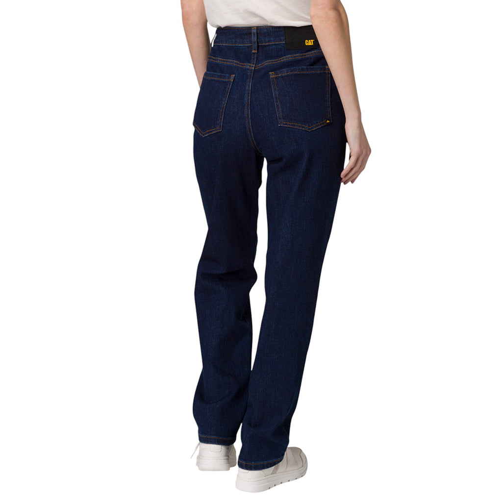 Jeans High-Rise Straight para mujer color negro
