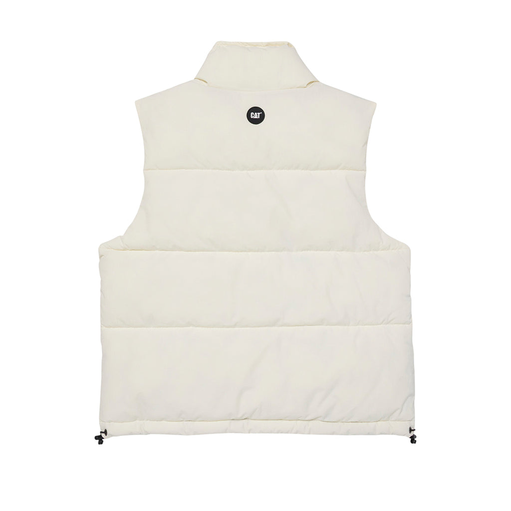 Chaleco Cropped Puffer para mujer color blanco