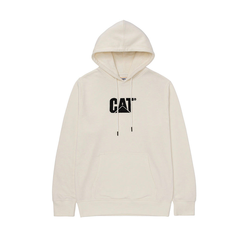 Hoodie Fleece Cat Logo para hombre color blanco