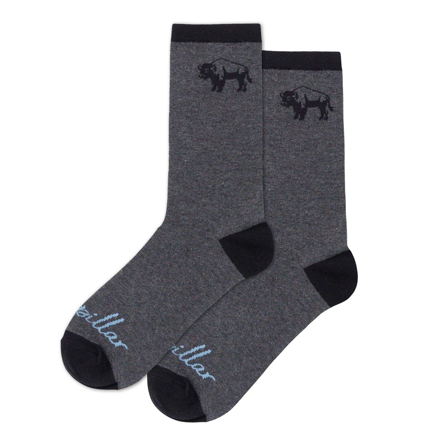 Calcetines Aop Bison unisex color gris