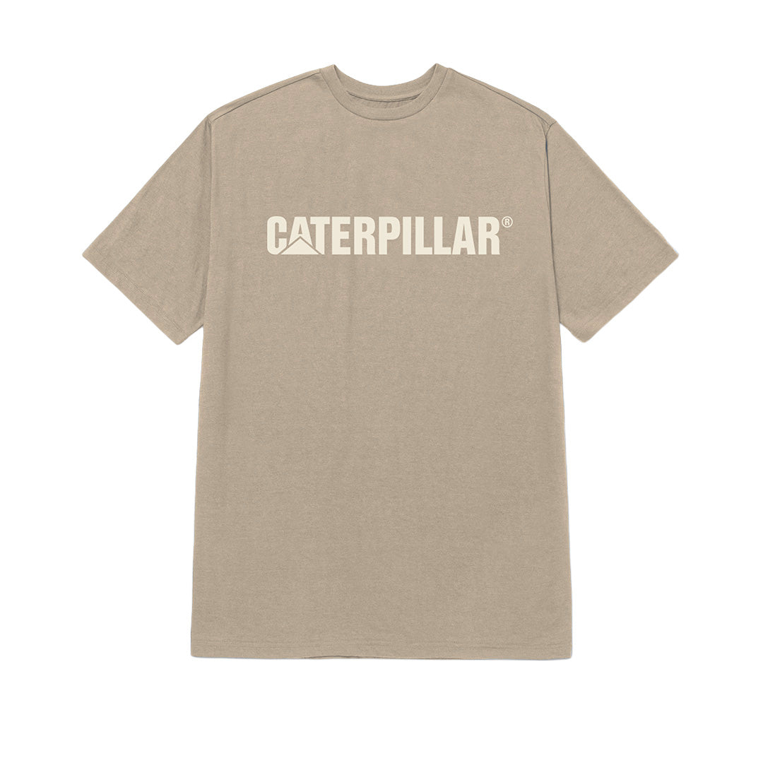 Camiseta Caterpillar Logo para hombre color beige