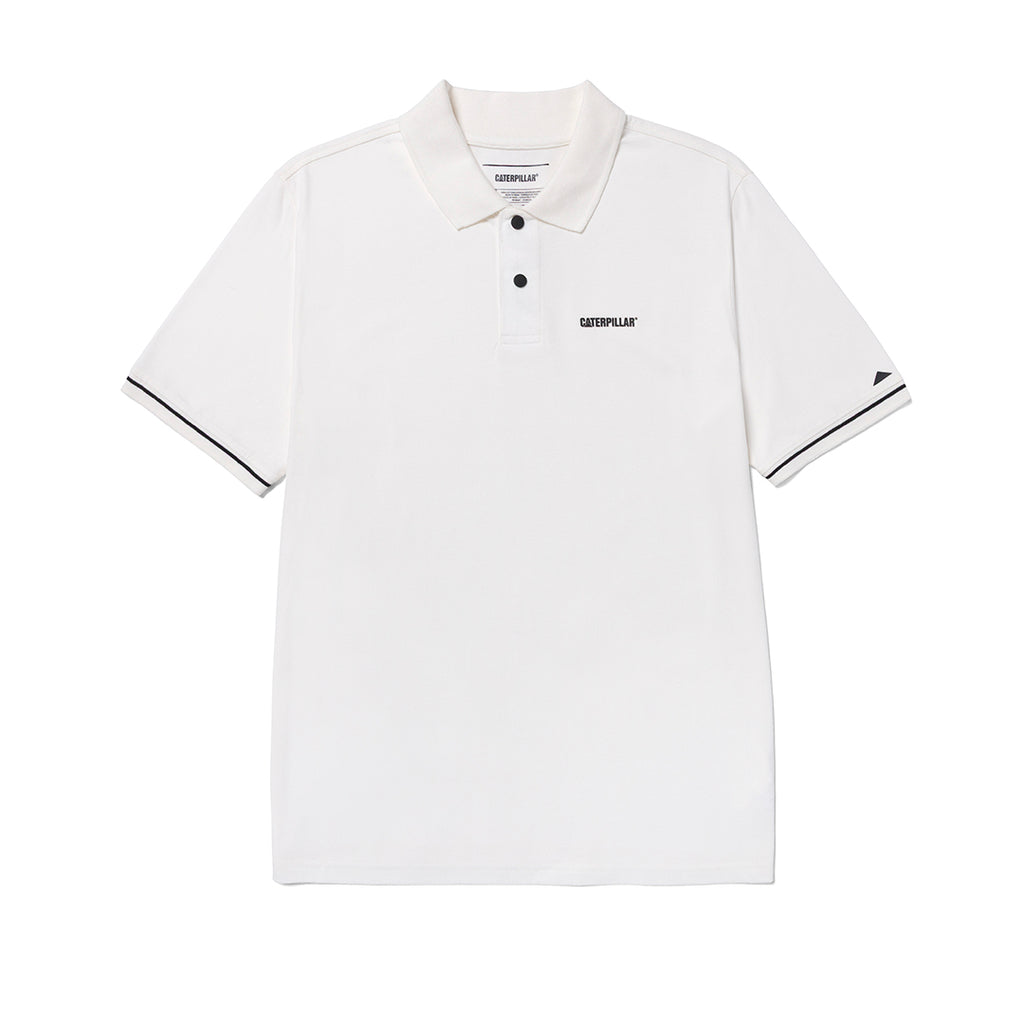 Camisa polo Caterpillar para hombre color blanco