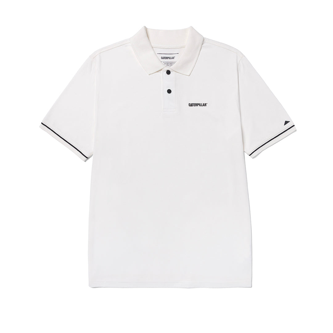 Camisa polo Caterpillar para hombre color blanco