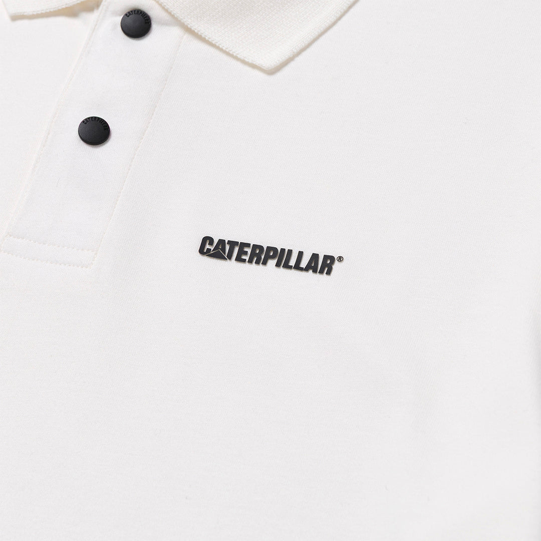 Camisa polo Caterpillar para hombre color blanco