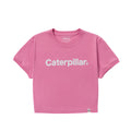 Camiseta Ringer Crop para mujer color rosado