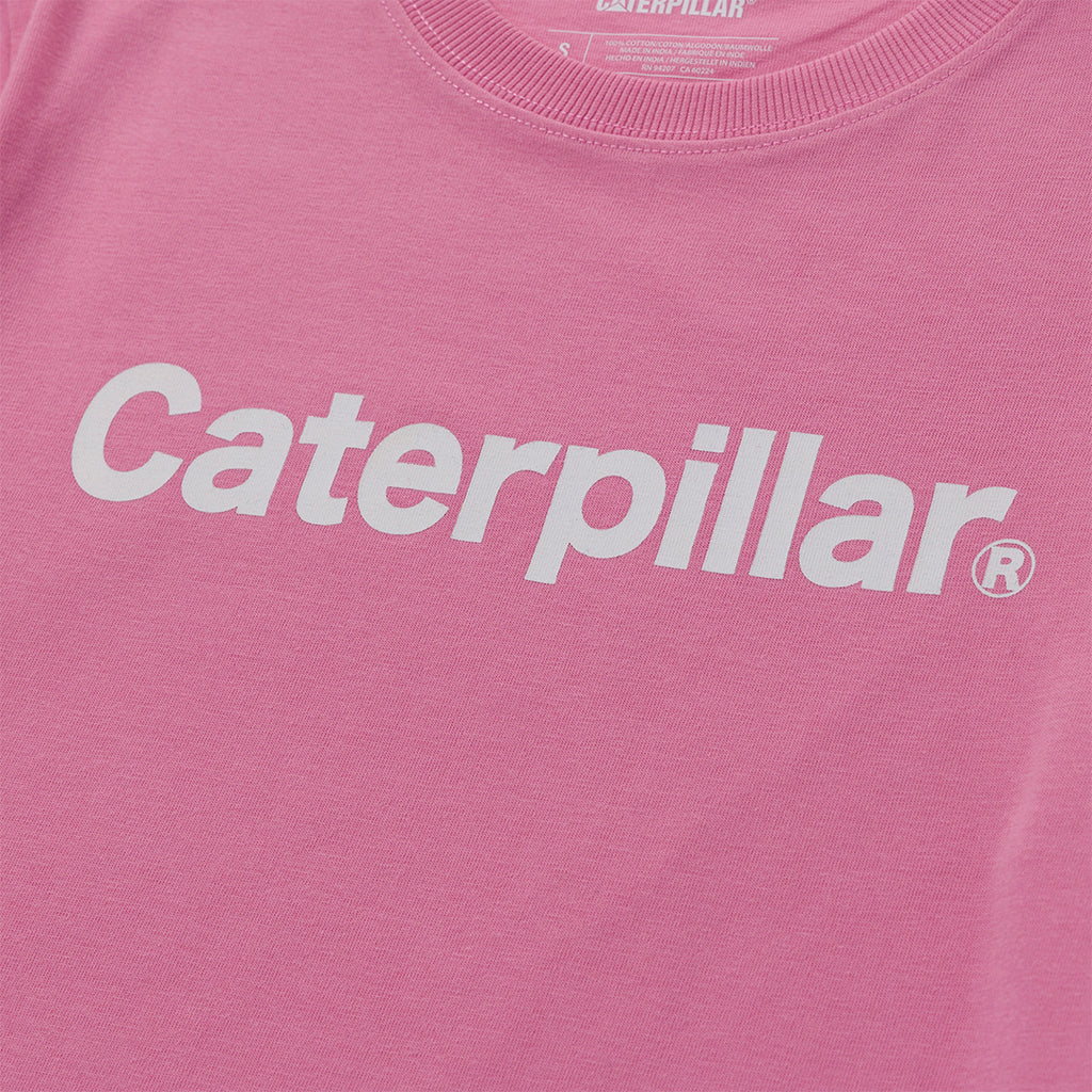 Camiseta Ringer Crop para mujer color rosado