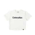 Camiseta Ringer Crop para mujer color blanco