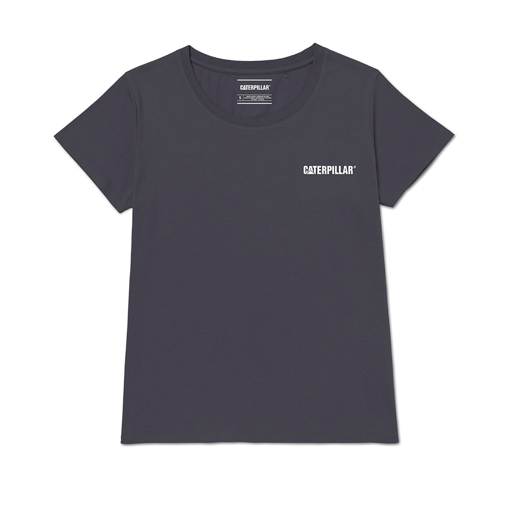 Camiseta Caterpillar Logo para mujer color negro