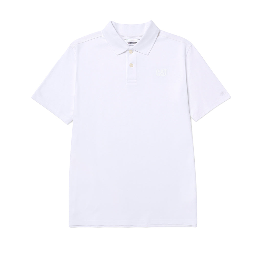 Camisa polo Cat Logo para hombre color blanco