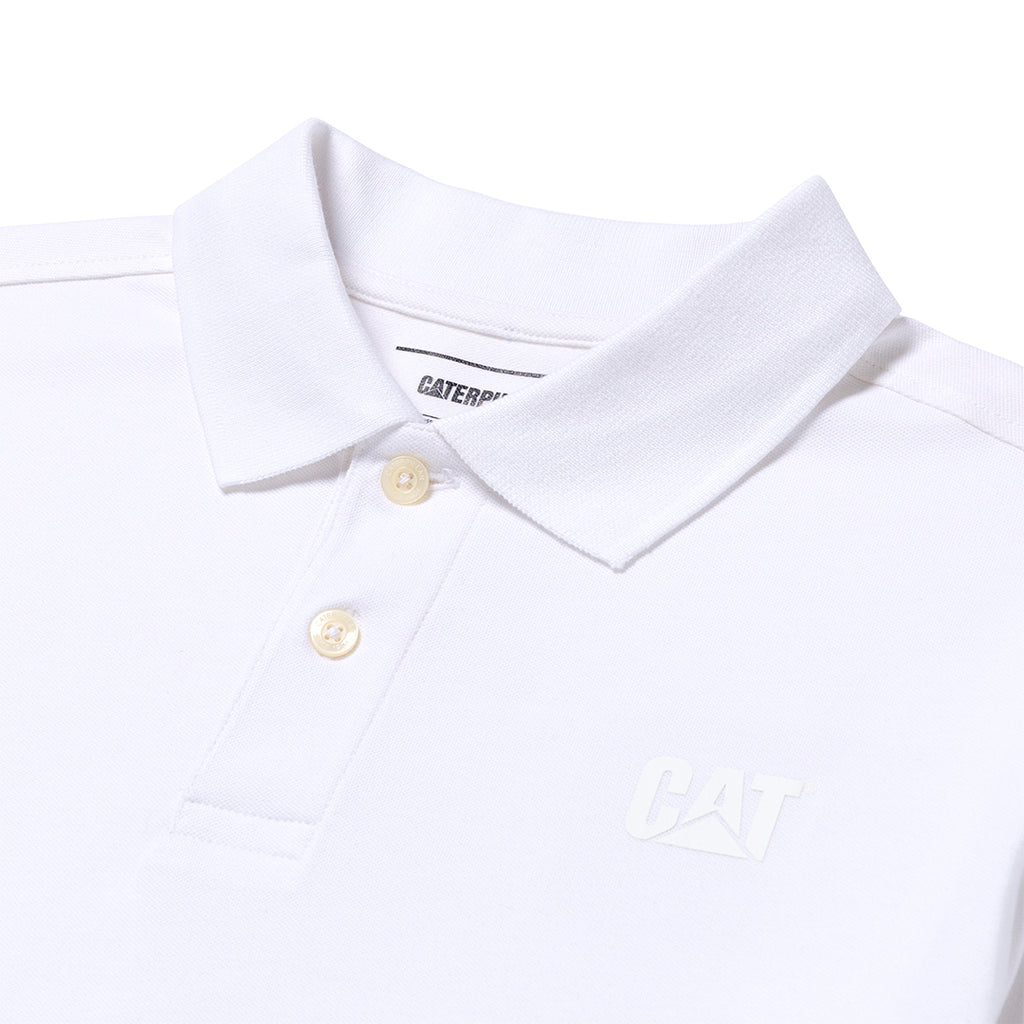 Camisa polo Cat Logo para hombre color blanco