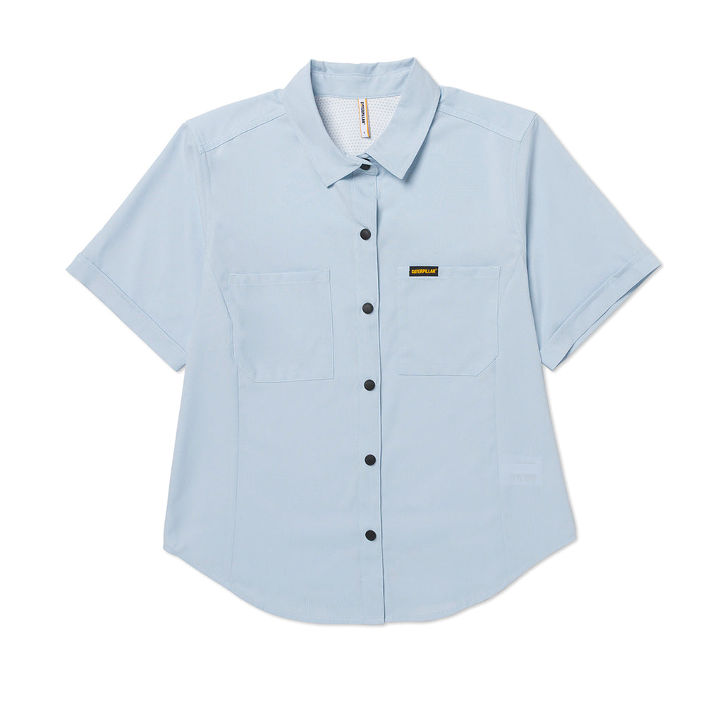 Camisa W Lightweight Tech para mujer color celeste