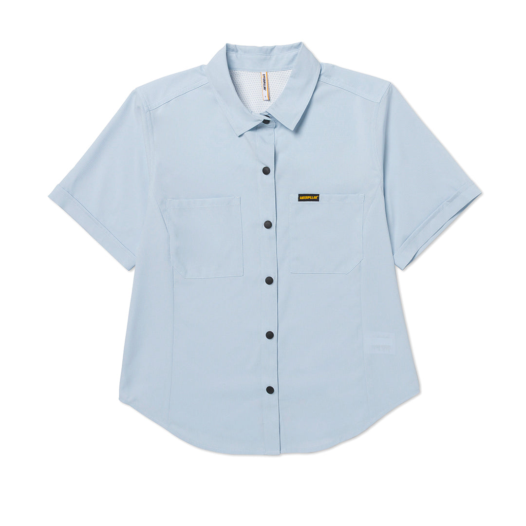 Camisa W Lightweight Tech para mujer color celeste