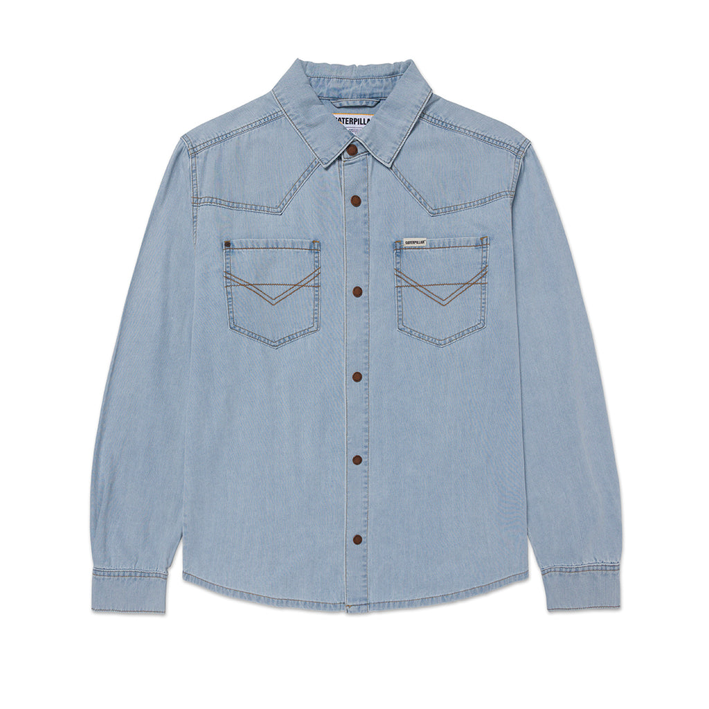 Camisa Western para hombre color denim