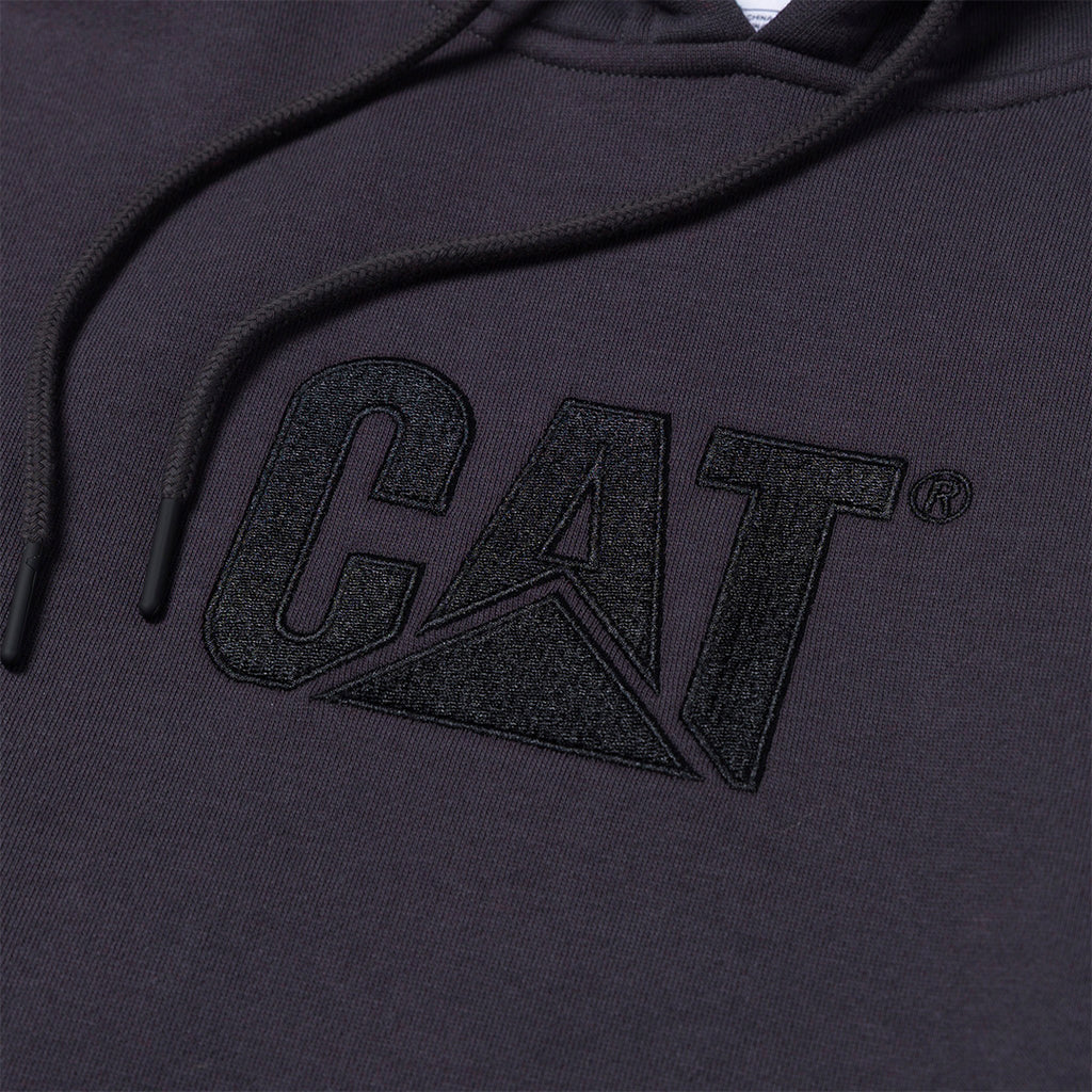 Hoodie Fleece Cat Logo para hombre color negro
