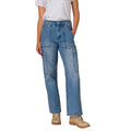 Jeans flare Relaxed Cargo para mujer color azul