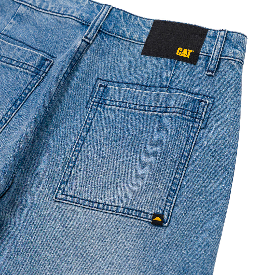 Jeans flare Relaxed Cargo para mujer color azul