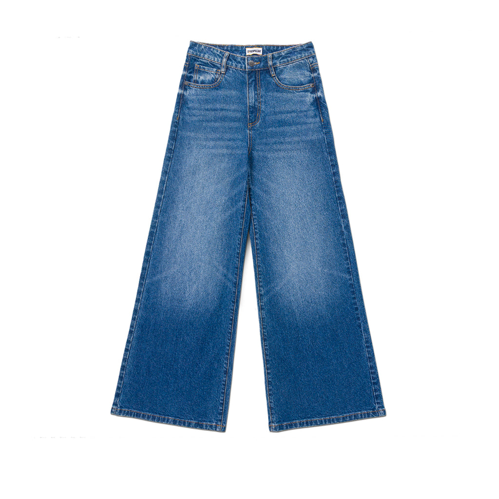 Jeans flare Wide para mujer color indigo