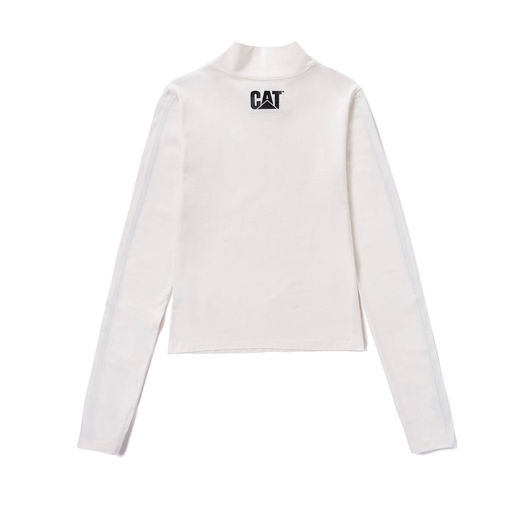 Camiseta Sporty Mock para mujer color blanco