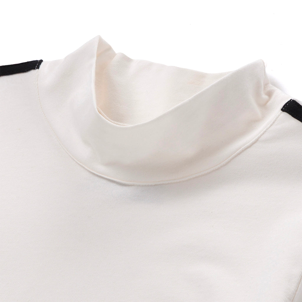 Camiseta Sporty Mock para mujer color blanco