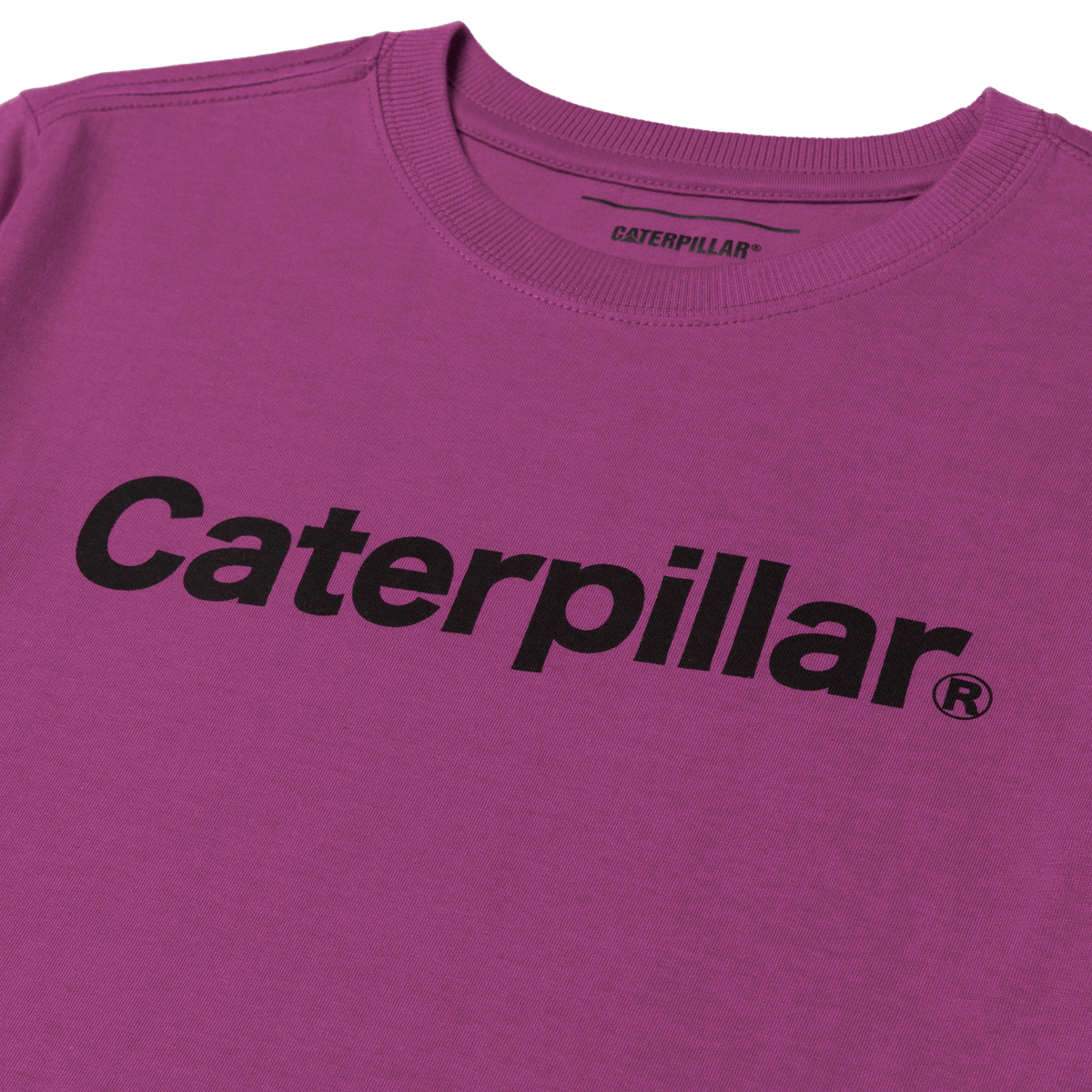 Camiseta Caterpillar Ringer para mujer color morado