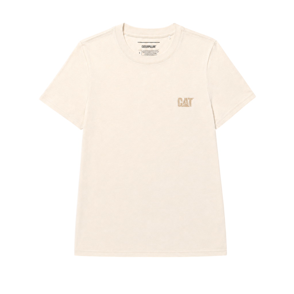 Camiseta Cat Logo para mujer color crema