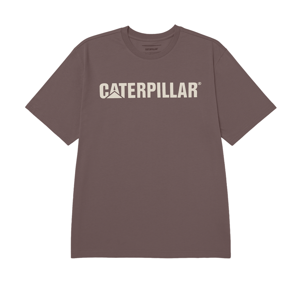 Camiseta Caterpillar Logo para hombre color café
