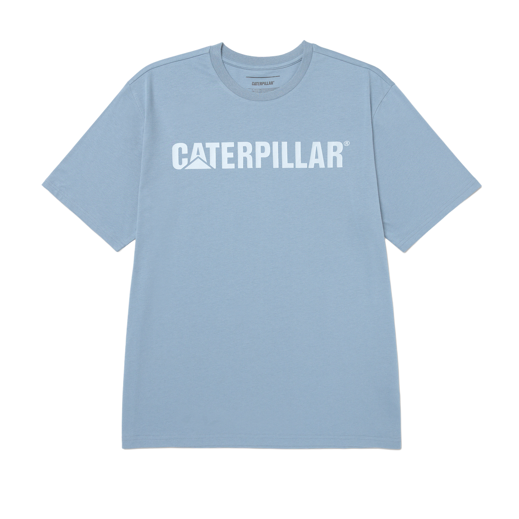 Camiseta Caterpillar Logo para hombre color celeste