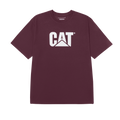 Camiseta Cat Logo para hombre color vino