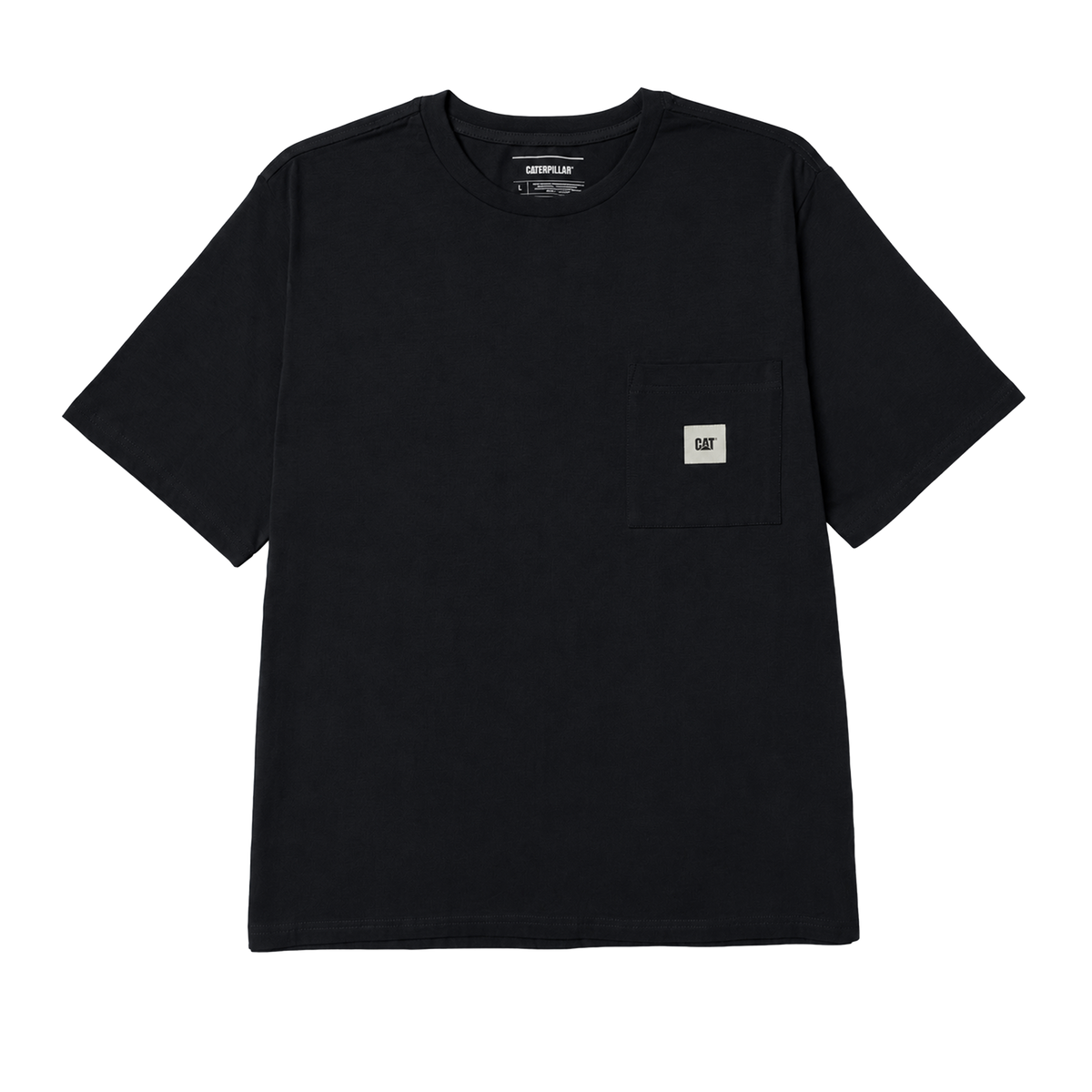 Camiseta Solid Pocket para hombre color negro