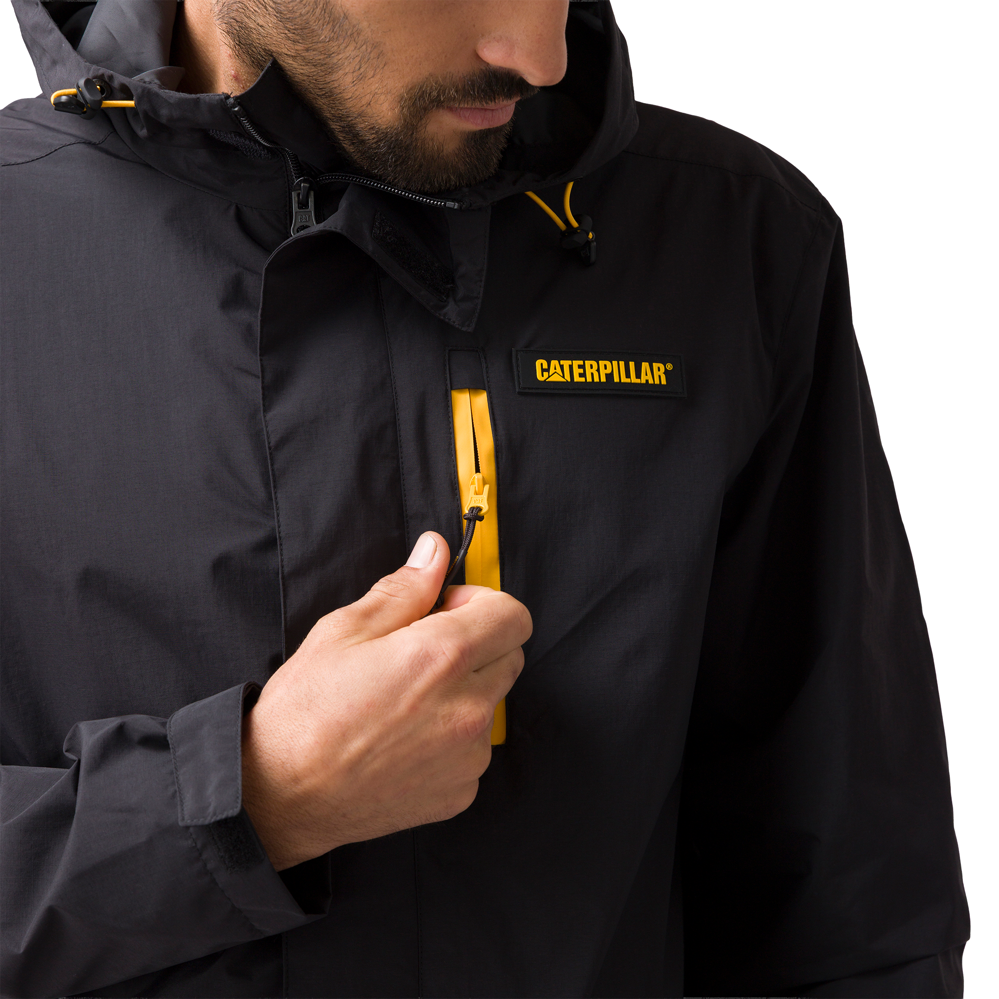 Jacket Rain para hombre color negro
