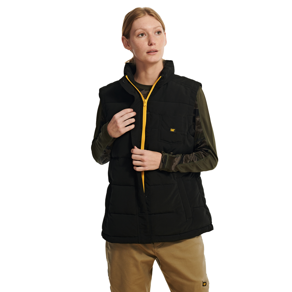 Chaleco Caterpillar para mujer color negro