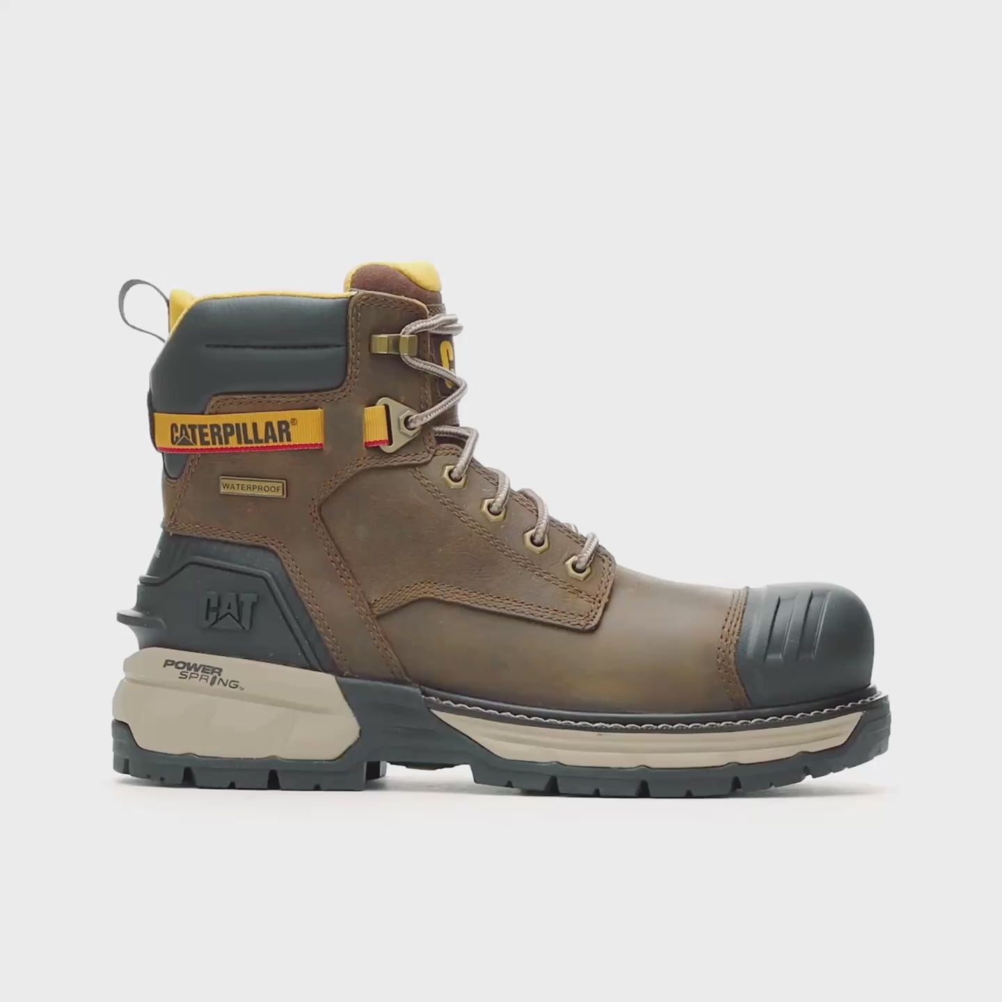 Botas industriales Excavator Powerspring WP CT para hombre color café
